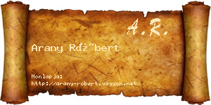 Arany Róbert névjegykártya